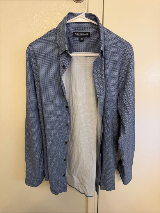 Mizzen+Main Other - Mizzen+Main Performance Button-Down Shirt Blue Geometric Men’s Small